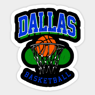 Vintage Dallas Basketball Sticker